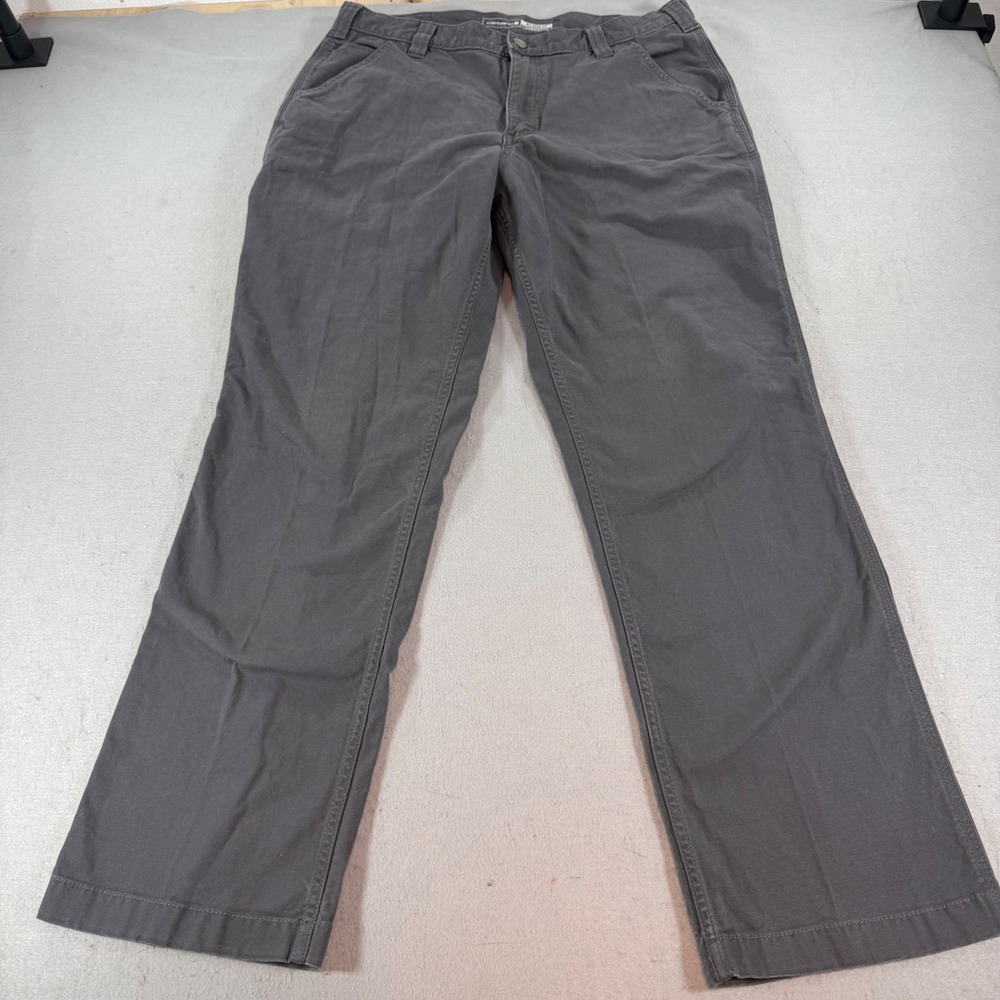 Carhartt Relaxed Fit Canvas Work Pants Gray 35x32